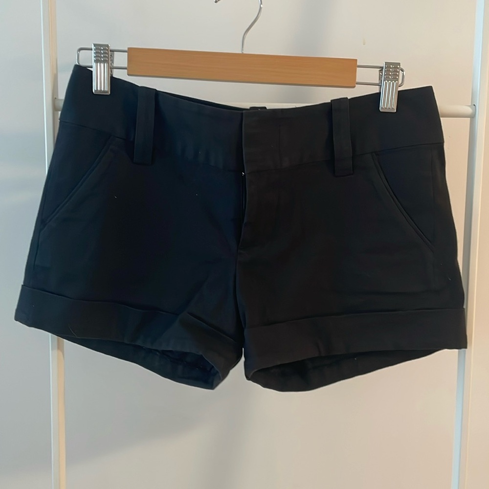 Alice + Olivia black mini shorts